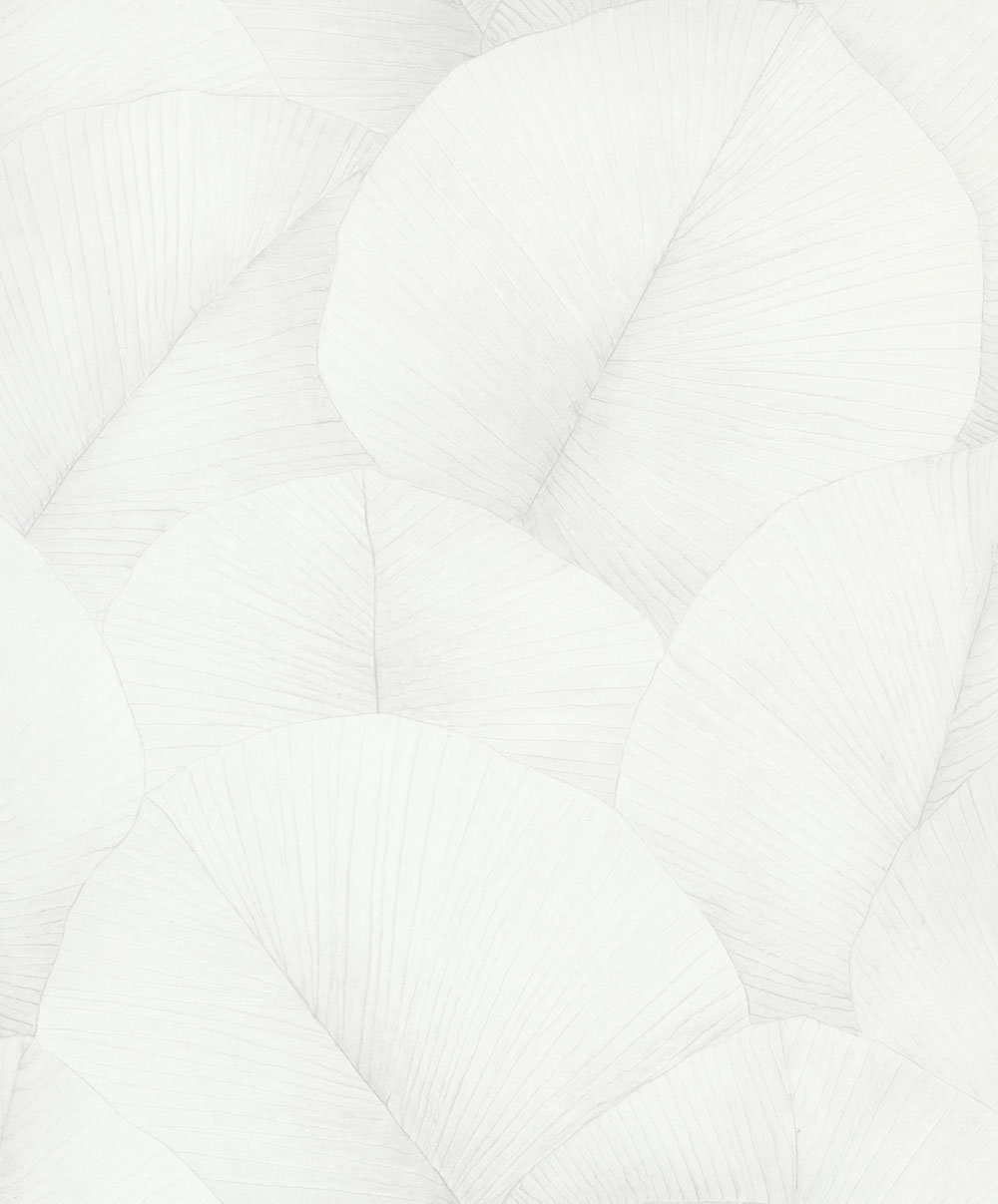 Vliesová tapeta na zeď, bílá, listy, 34507, Kumano, Marburg