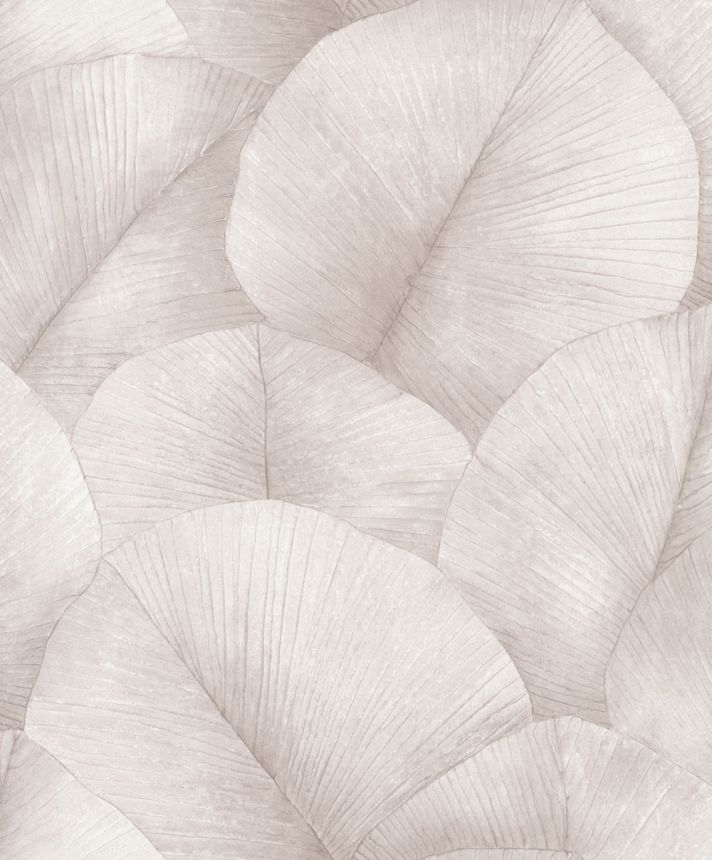 Vliesová tapeta na zeď, hnědo-béžová, listy, 34511, Kumano, Marburg