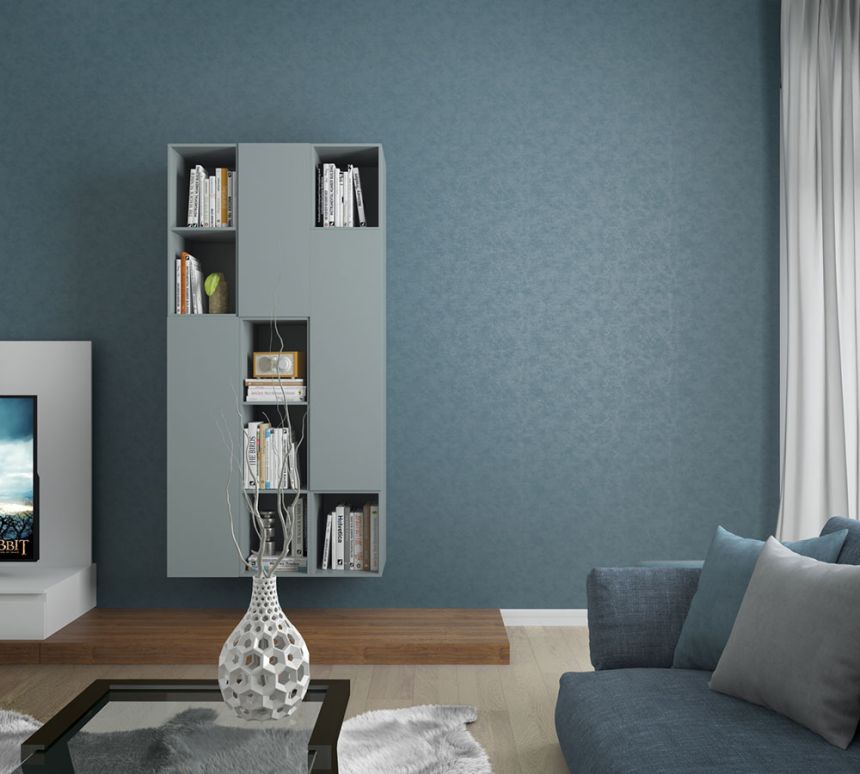 Vliesová tapeta na zeď, modrá, látková textura, 32413, Shades, Marburg