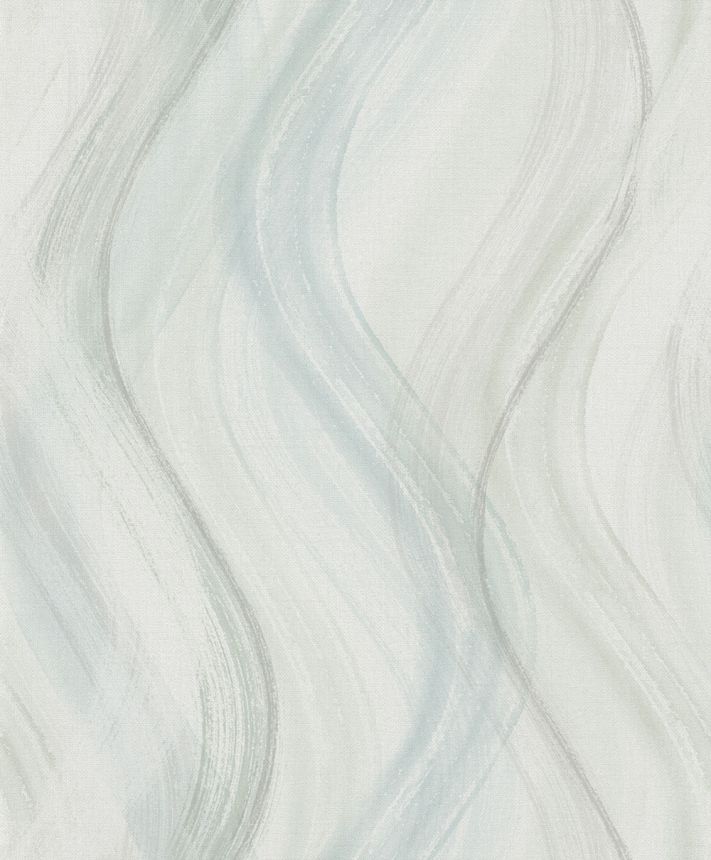 Vliesová tapeta na zeď, šedo-modro-zelená, vlny, 32442, Shades, Marburg