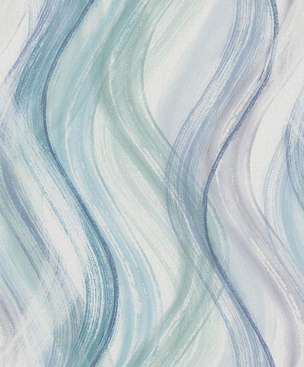 Vliesová tapeta na zeď, zeleno-modrá, vlny, 32444, Shades, Marburg