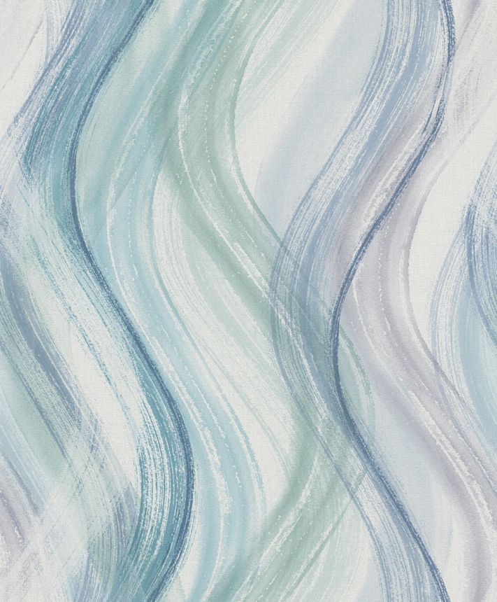 Vliesová tapeta na zeď, zeleno-modrá, vlny, 32444, Shades, Marburg