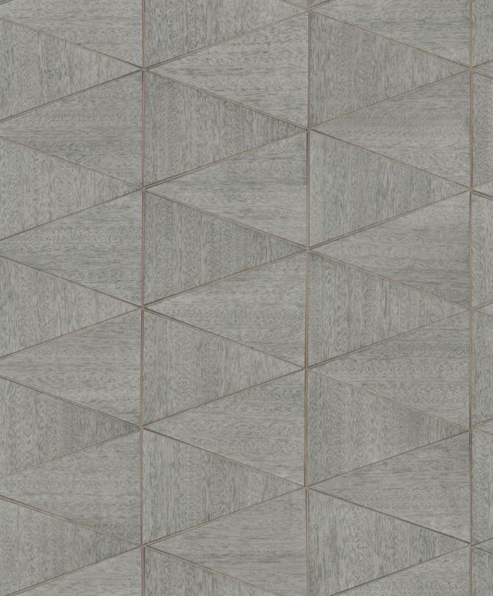 Geometrická vliesová tapeta na zeď, šedá, šedo-béžová, dřevo, 33355, Travertino, Marburg