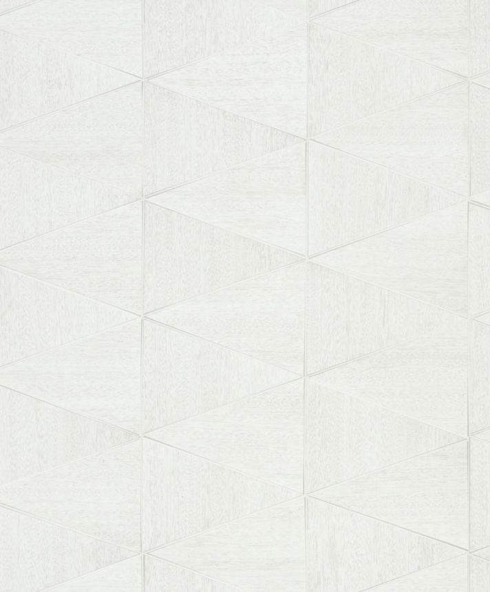Geometrická vliesová tapeta na zeď, bílá, dřevo, 33356, Travertino, Marburg