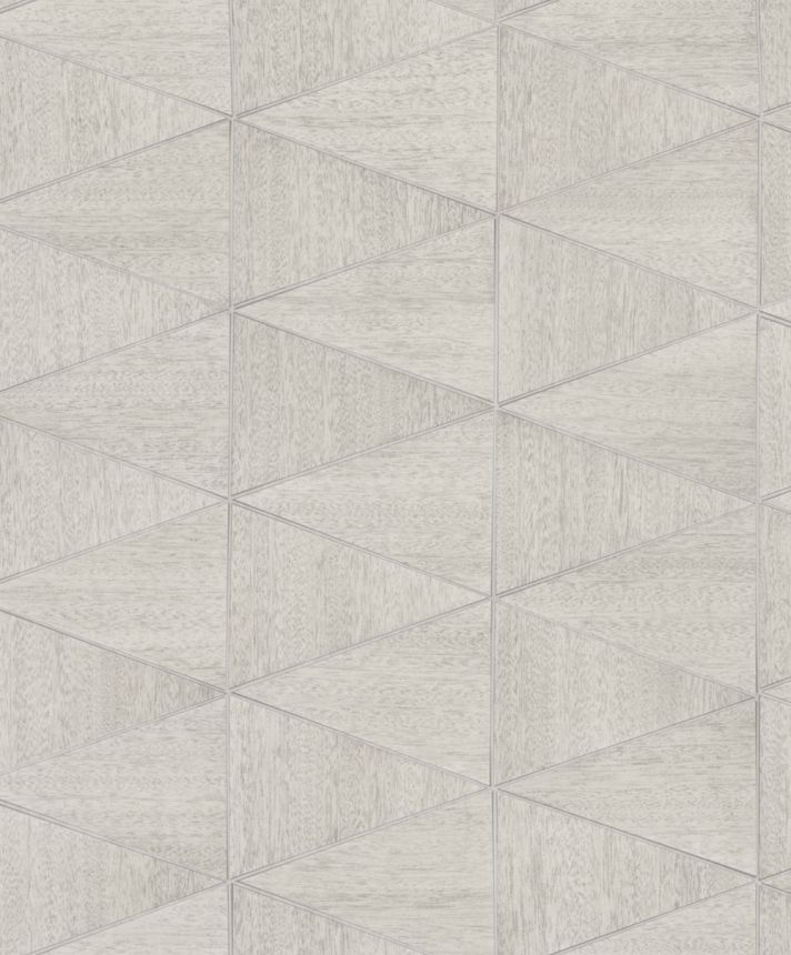 Geometrická vliesová tapeta na zeď, šedo-béžová, dřevo, 33357, Travertino, Marburg