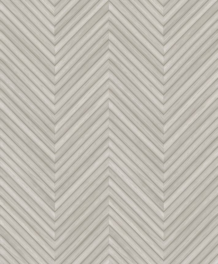 Vliesová tapeta na zeď, krémovo-šedá, imitace dřeva, dřevěného obkladu, 33373, Travertino, Marburg