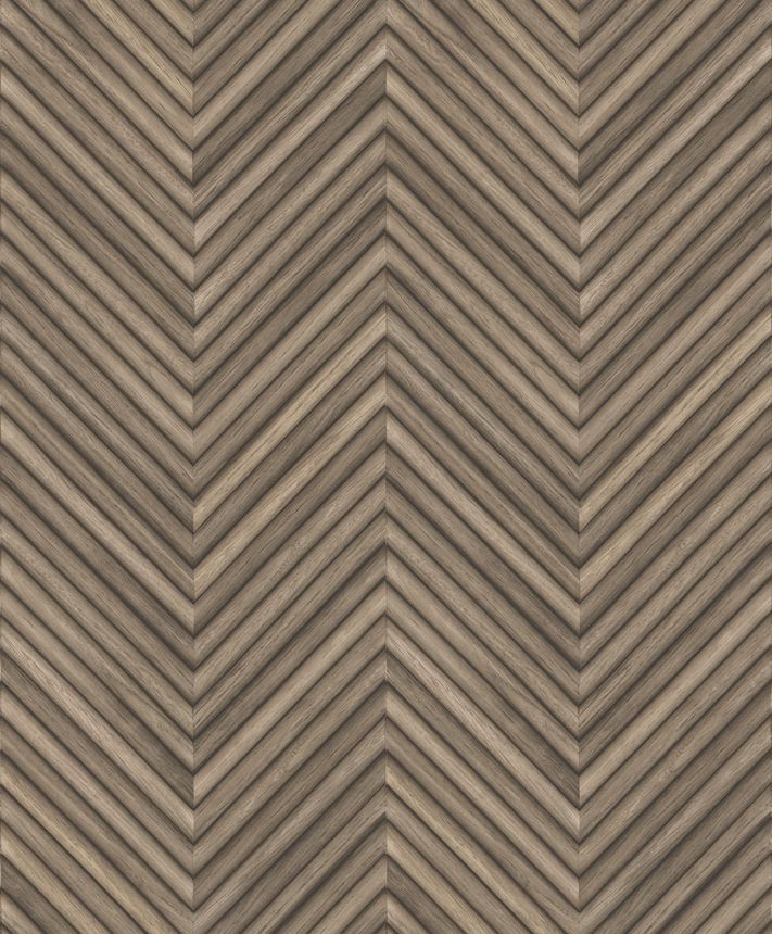 Vliesová tapeta na zeď, hnědá, imitace dřeva, dřevěného obkladu, 33377, Travertino, Marburg