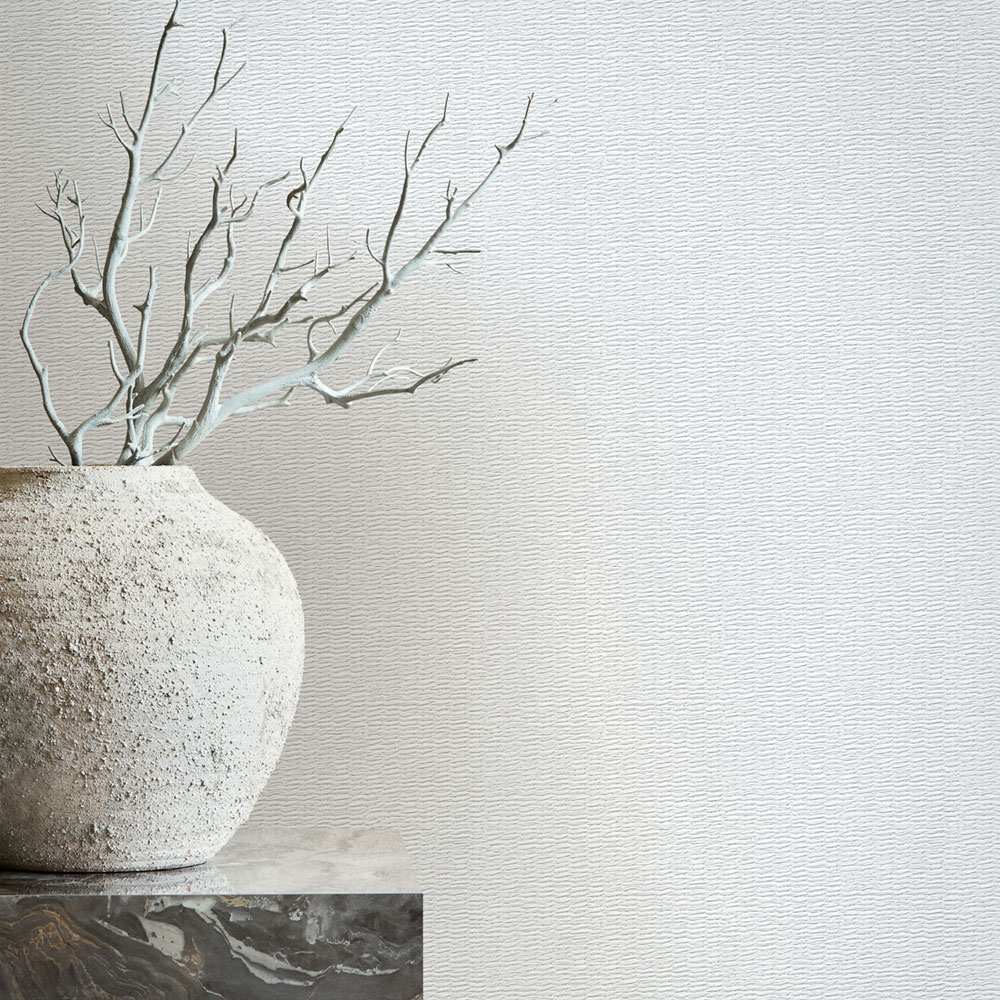 Vliesová tapeta na zeď, bílo-šedá, imitace rohože, 33381, Travertino, Marburg