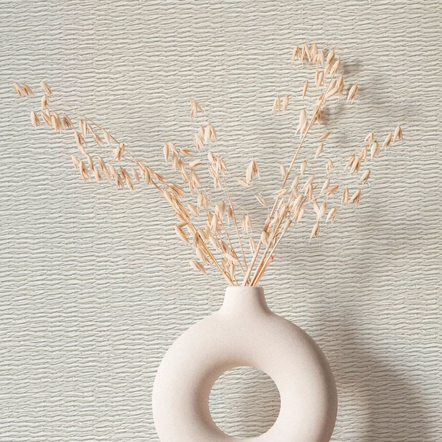 Vliesová tapeta na zeď, krémová, imitace rohože, 33382, Travertino, Marburg