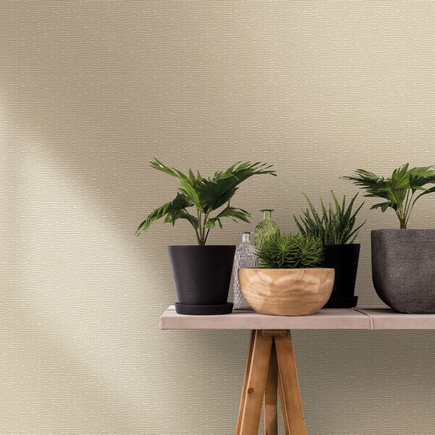 Vliesová tapeta na zeď, béžová, imitace rohože, 33385, Travertino, Marburg