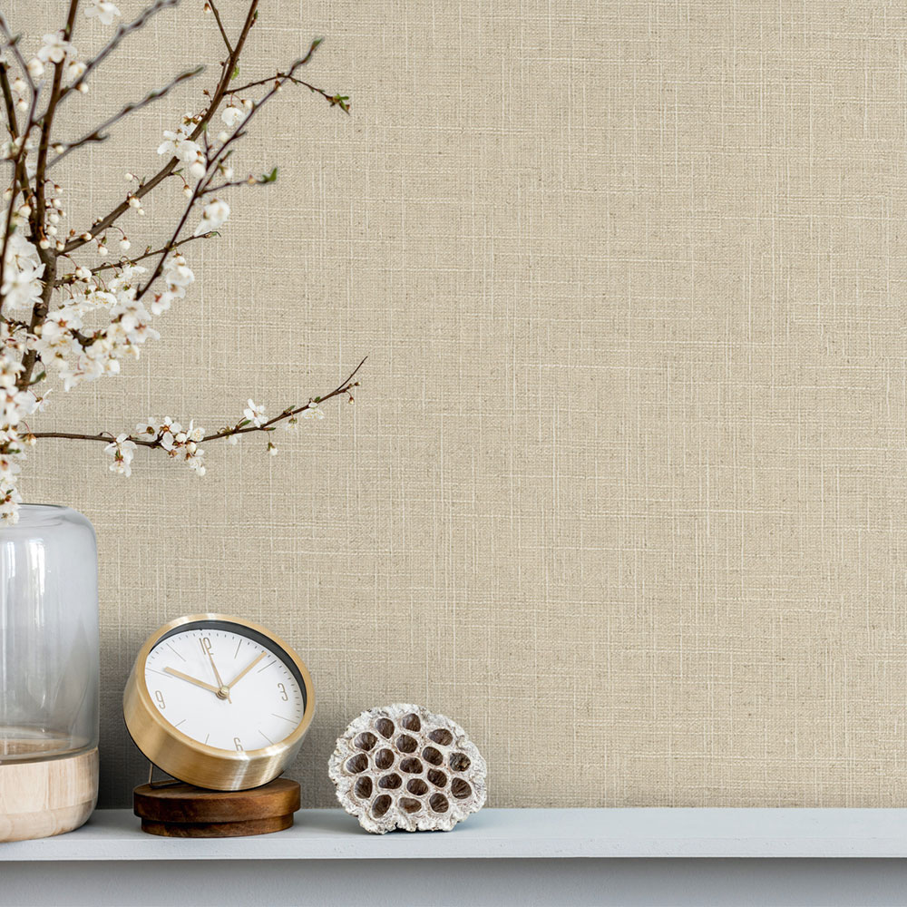 Vliesová tapeta na zeď, béžová, imitace látky, 33392, Travertino, Marburg