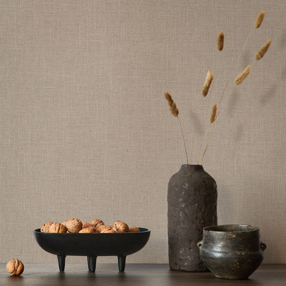 Vliesová tapeta na zeď, hnědá, imitace látky, 33393, Travertino, Marburg