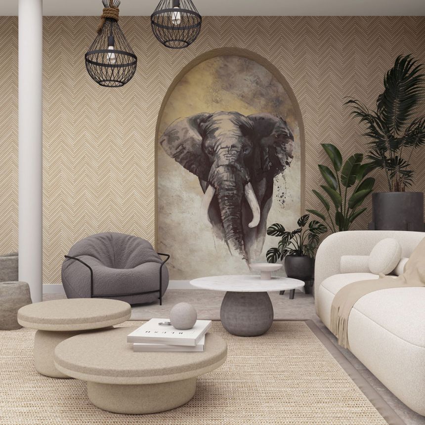Vliesová fototapeta na zeď, slon, 33098, Travertino, Marburg