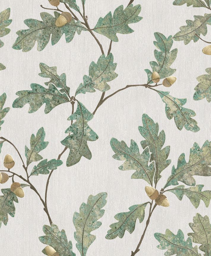 Vliesová tapeta na zeď, zelená, větvičky, listy, 35379, Timber, Marburg