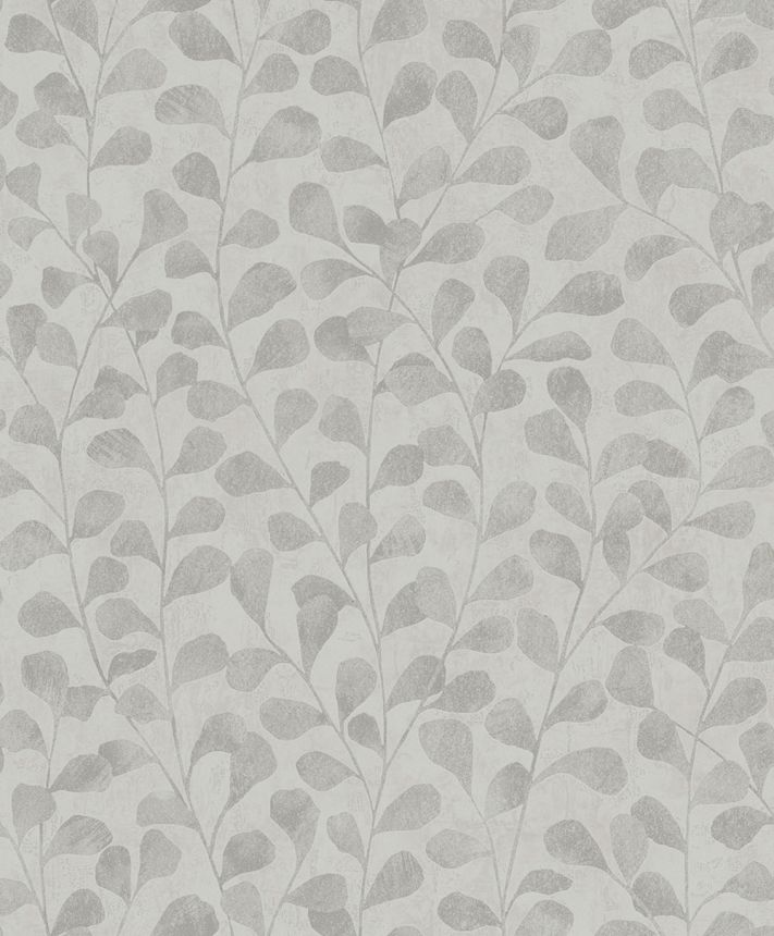 Vliesová tapeta na zeď, šedo-béžová, větvičky, listy, 82502, Naomi, Novamur