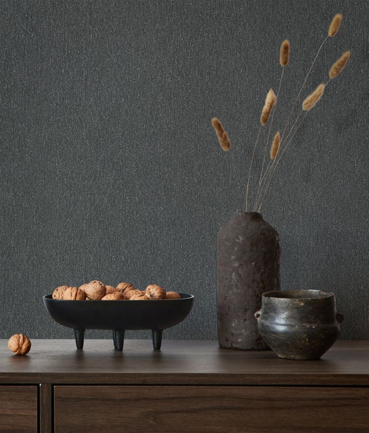 Vliesová tapeta na zeď, černá, 82538, textura, Naomi, Novamur