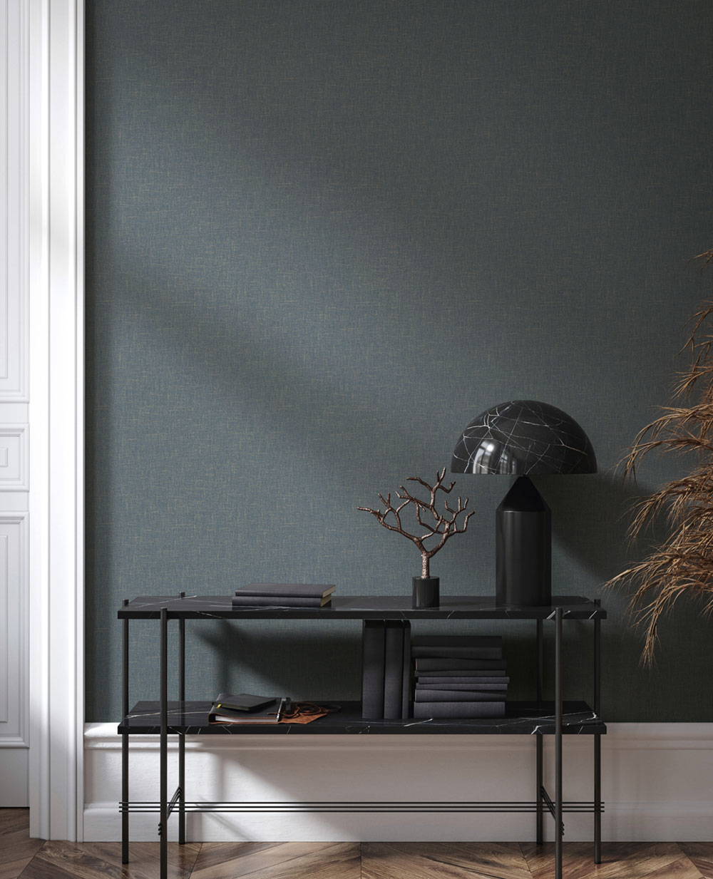 Vliesová tapeta na zeď, modro-šedá, 82544, textura, Naomi, Novamur