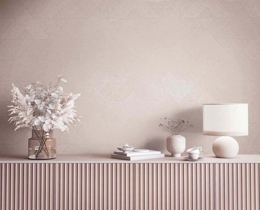 Geometrická vliesová tapeta na zeď, béžová, 82546, Naomi, Novamur