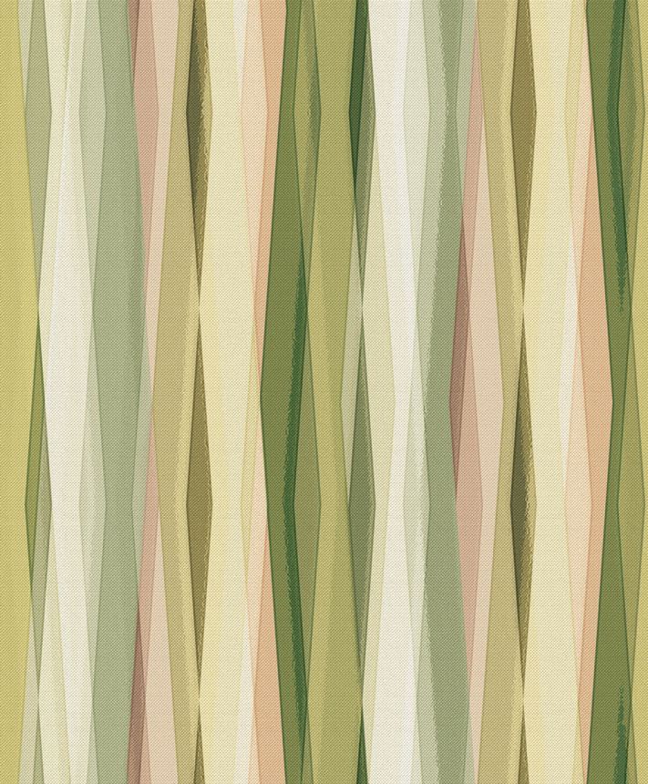 Vliesová tapeta na zeď, zeleno-béžová, grafický vzor, 89010, Naomi, Novamur