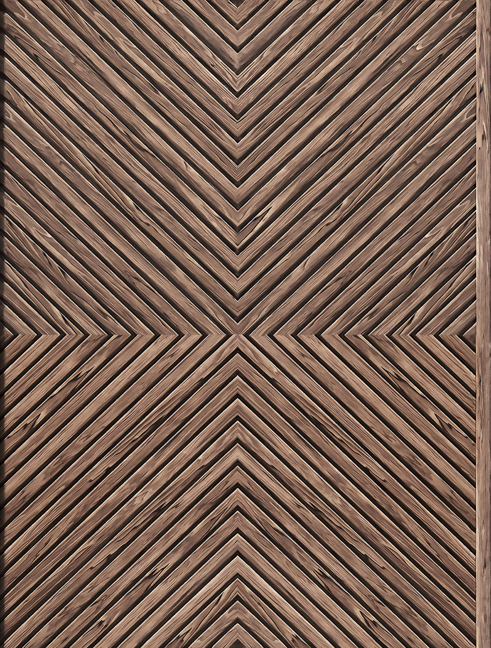 Vliesová tapeta na zeď, hnědá, imitace dřevěného obkladu, 89020, Naomi, Novamur