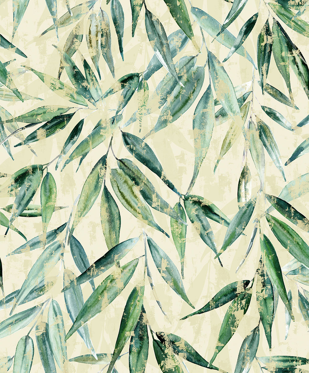 Vliesová tapeta na zeď, zelená, listy, 89040, Naomi, Novamur
