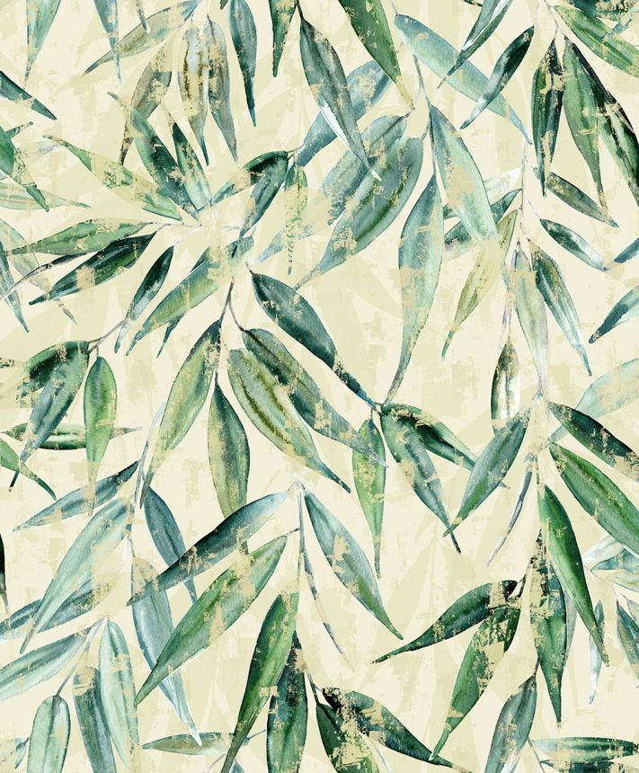 Vliesová tapeta na zeď, zelená, listy, 89040, Naomi, Novamur