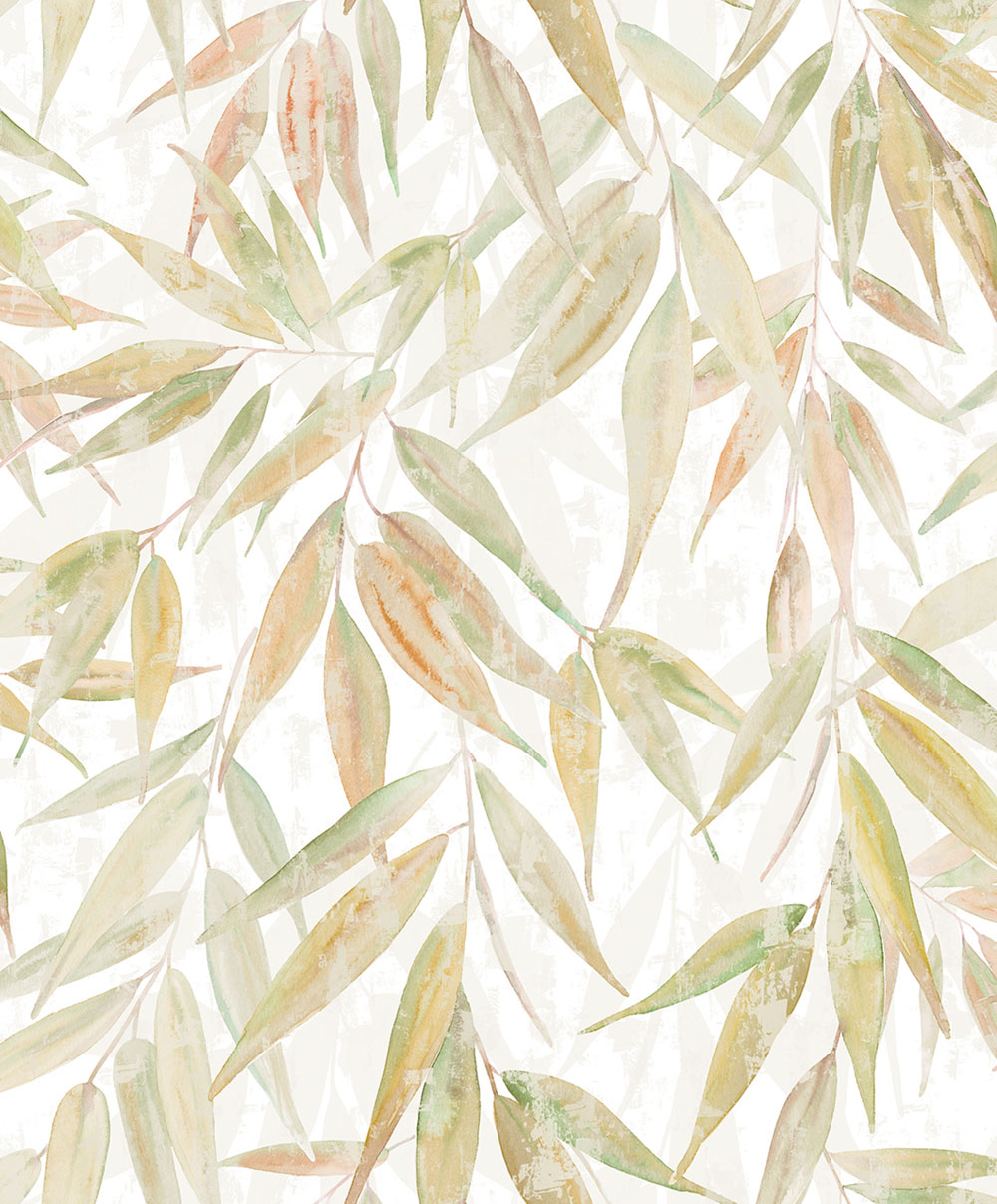 Vliesová tapeta na zeď, zeleno-béžová, listy, 89042, Naomi, Novamur