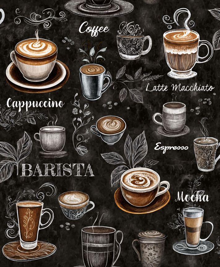 Vliesová tapeta na zeď, černá, káva, 89045, Naomi, Novamur