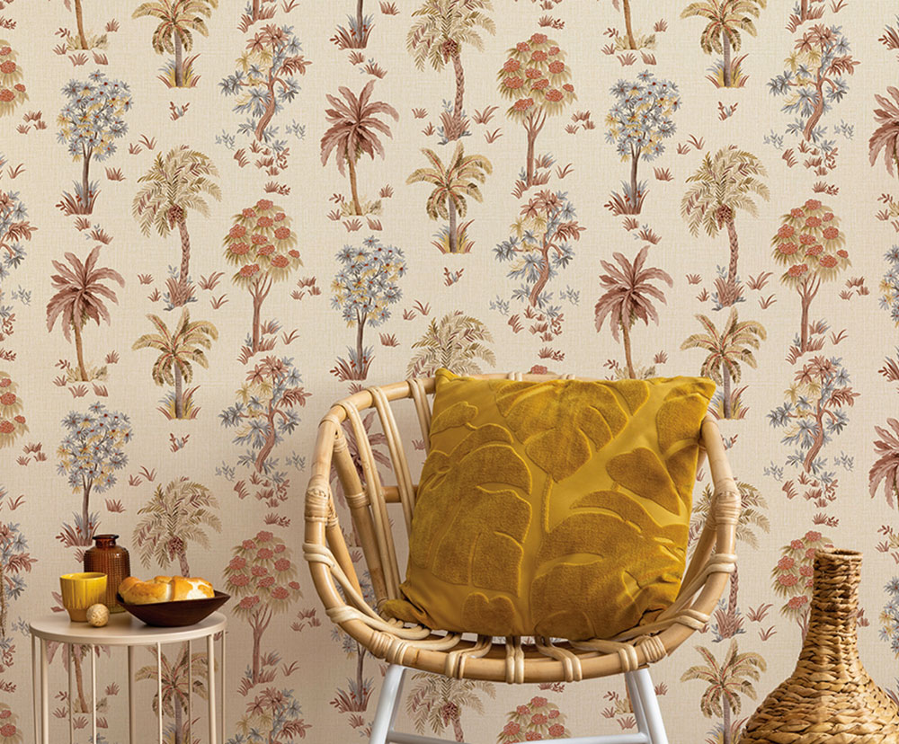 Luxusní vliesová tapeta na zeď, béžová, stromy, Z70715, Marrakech, Zambaiti Parati