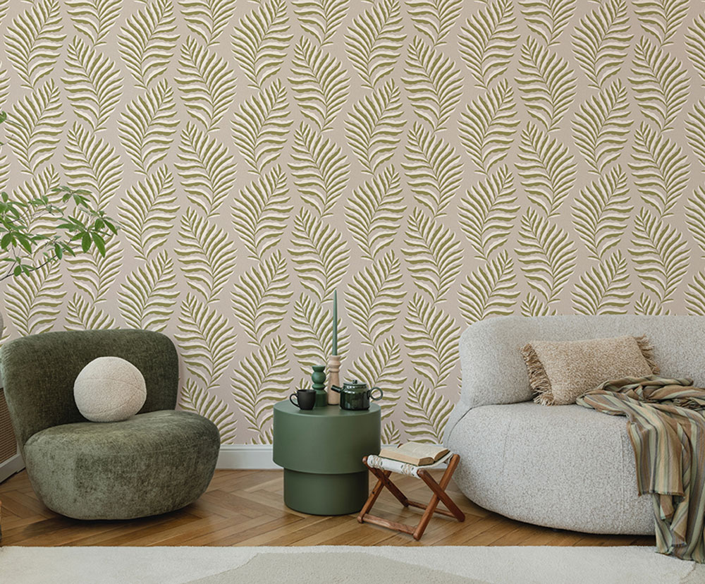 Vliesová tapeta na zeď, šedo-béžová, listy, Z70721, Marrakech, Zambaiti Parati