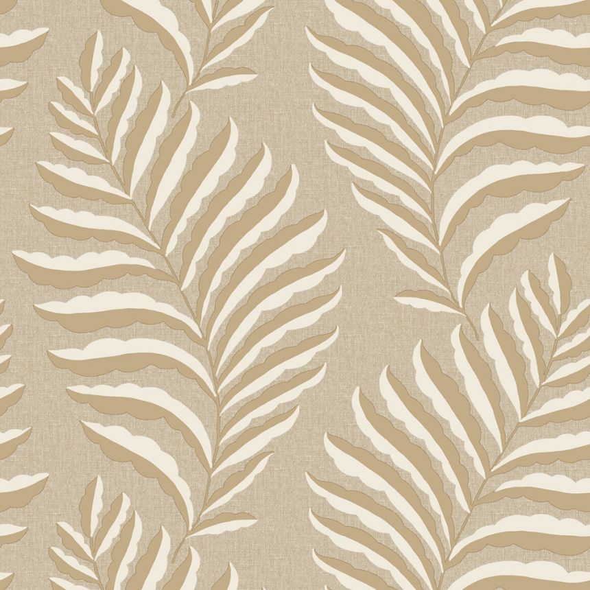 Vliesová tapeta na zeď, okrová, listy, Z70730, Marrakech, Zambaiti Parati