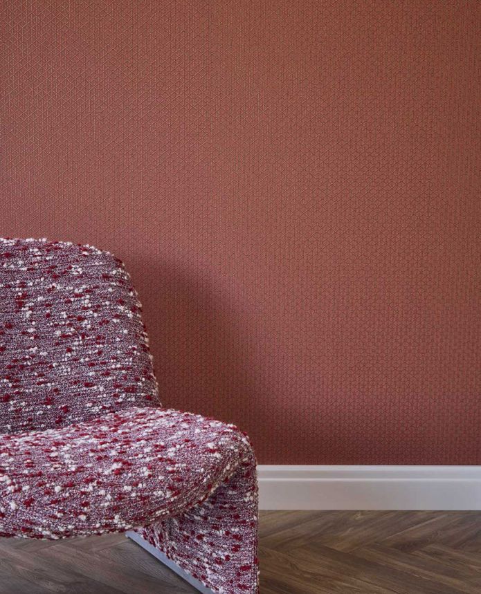 Geometrická vliesová tapeta na zeď, červená, 351225, Magnifique, Eijffinger