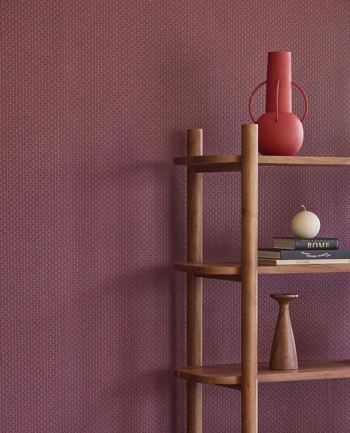 Geometrická vliesová tapeta na zeď, vínová, 351226, Magnifique, Eijffinger