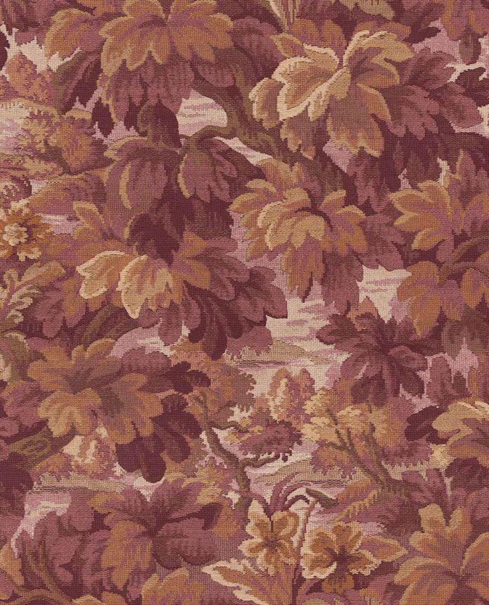 Vliesová tapeta na zeď, vínovo-hnědá, listy, stromy, 351243, Magnifique, Eijffinger