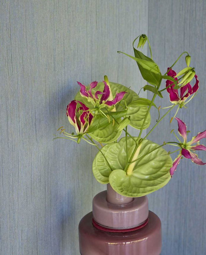 Vliesová tapeta na zeď, šedo-modrá, imitace látky, 351252, Magnifique, Eijffinger