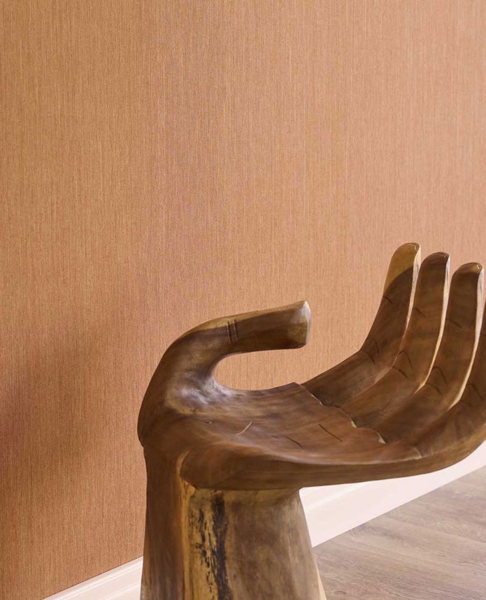 Vliesová tapeta na zeď, hnědá / terakota, imitace látky, 351256, Magnifique, Eijffinger