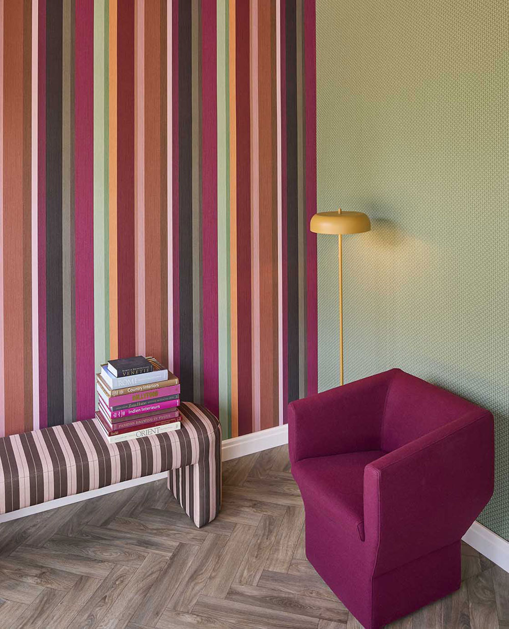 Vliesová tapeta na zeď, pruhy, imitace látky, 351262, Magnifique, Eijffinger