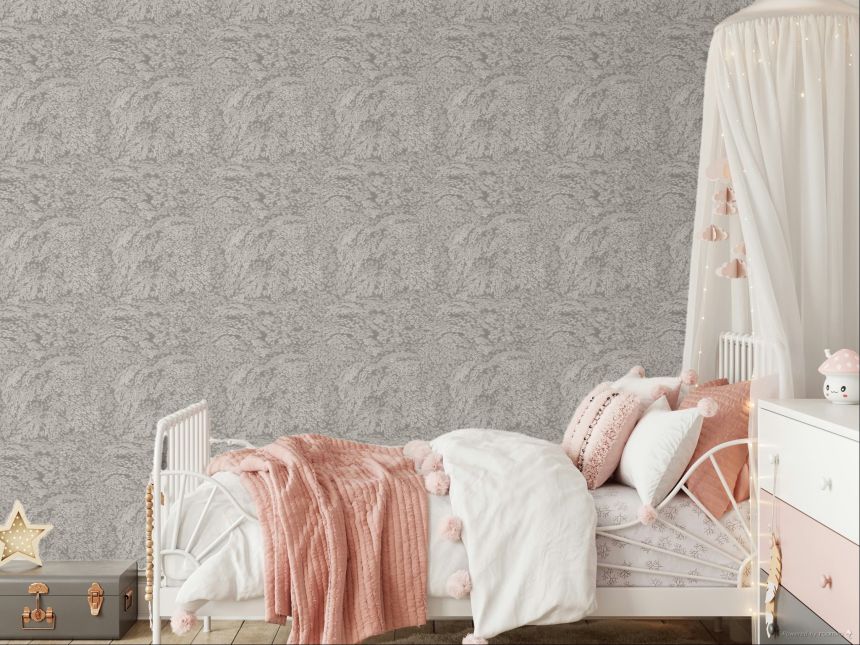 Vliesová tapeta na zeď, šedá, listy, 351272, Magnifique, Eijffinger