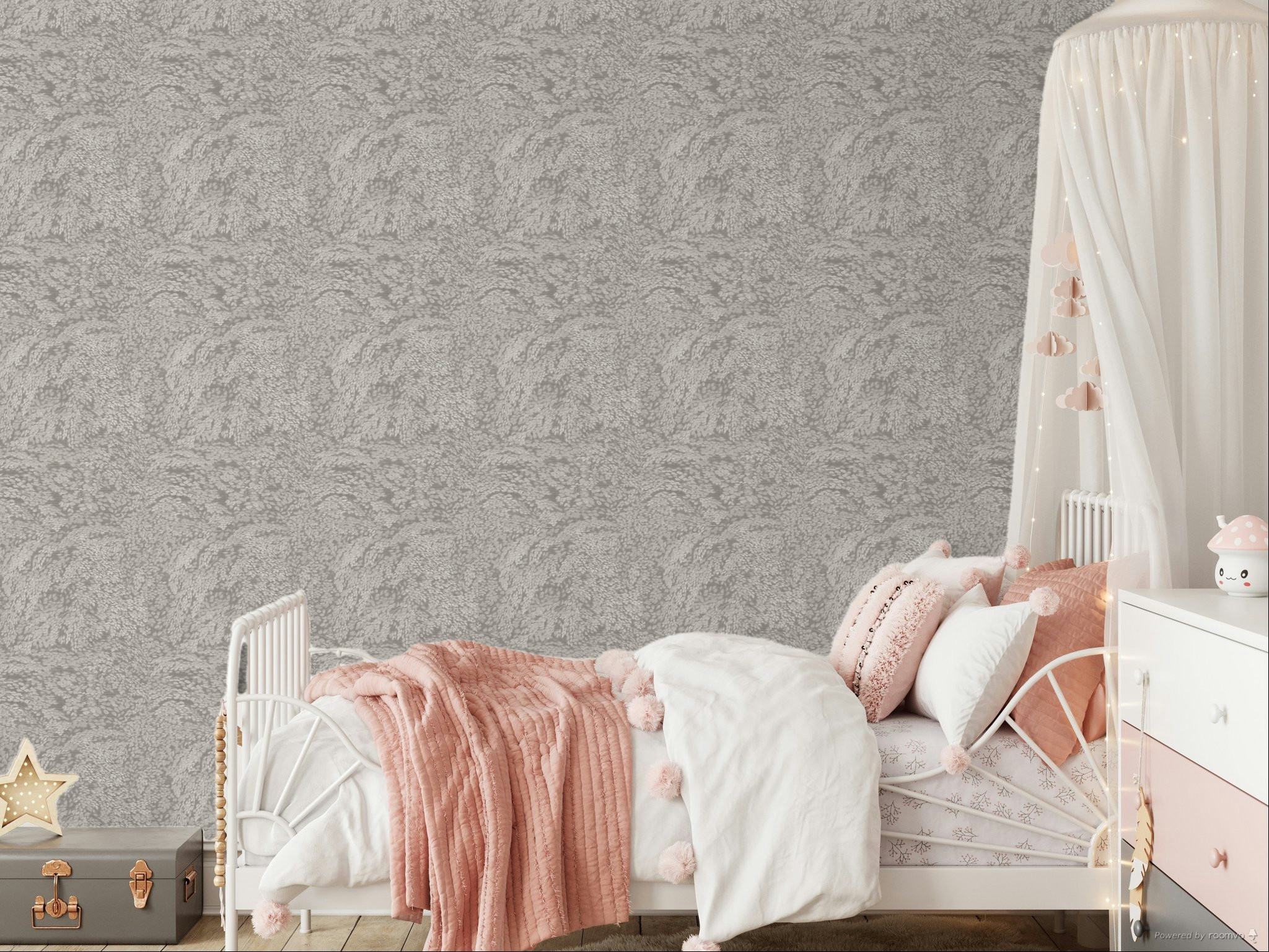 Vliesová tapeta na zeď, šedá, listy, 351272, Magnifique, Eijffinger