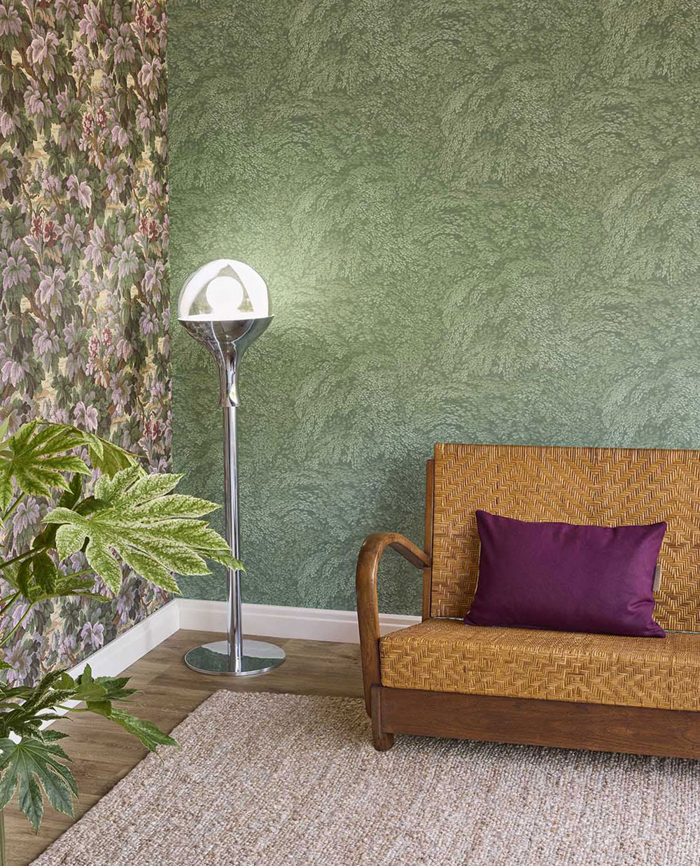 Vliesová tapeta na zeď, zelená, listy, 351275, Magnifique, Eijffinger