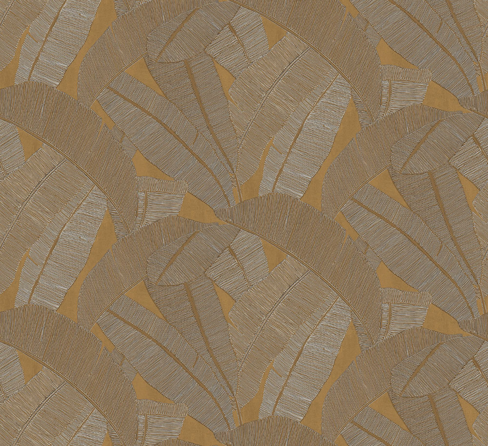 Vliesová tapeta na zeď, zlatá, hnědá, RIC204, Serica, Masureel