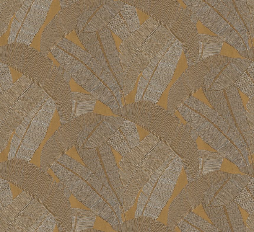 Vliesová tapeta na zeď, zlatá, hnědá, RIC204, Serica, Masureel