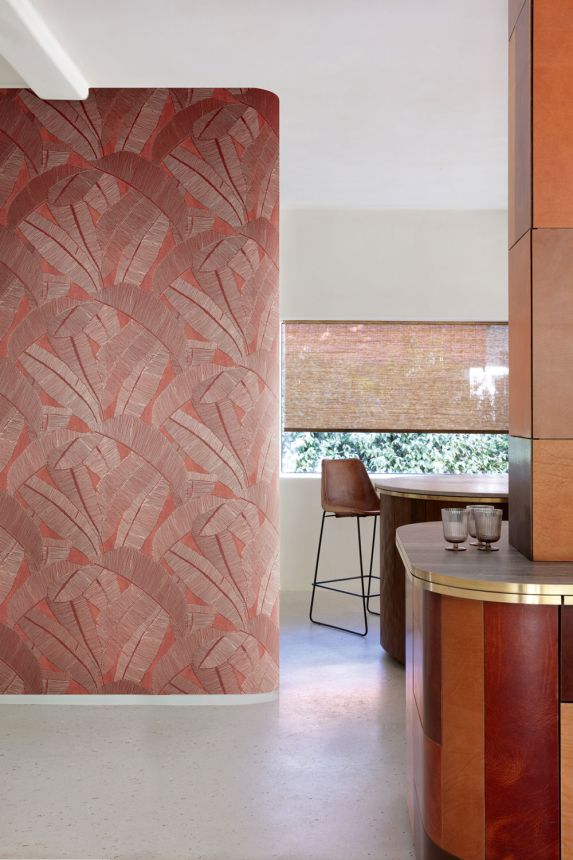 Vliesová tapeta na zeď, červená, stříbrná, RIC205, Serica, Masureel