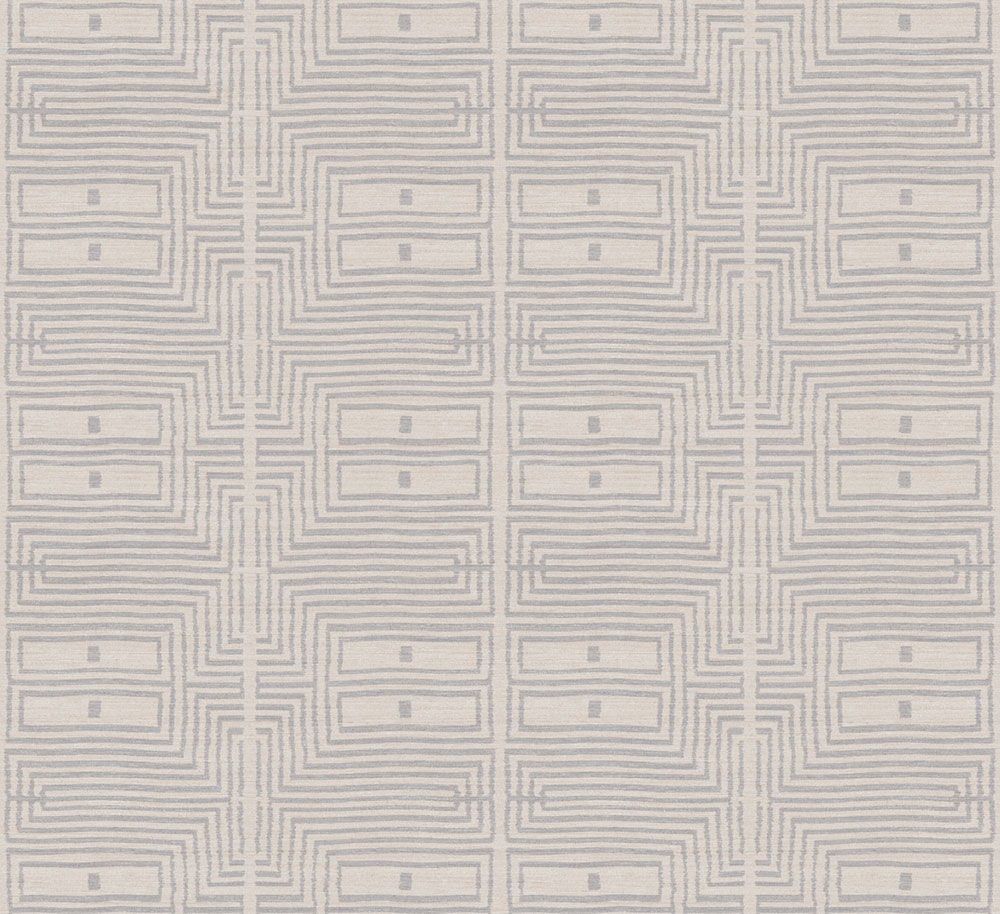 Vliesová tapeta na zeď, imitace látky, obrazce, béžová, šedá, RIC302, Serica, Masureel