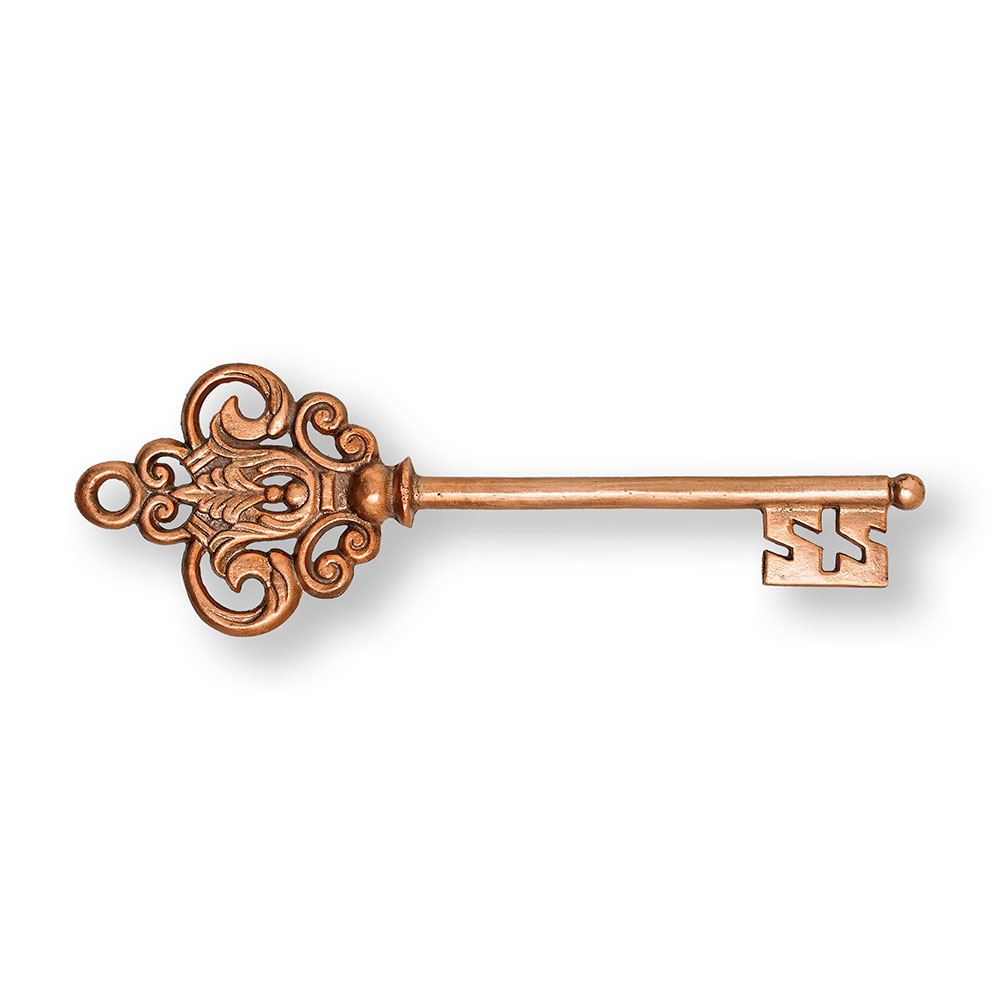 Kovová dekorace Castle Key Rose Gold 104039, Wall Art, Graham Brown