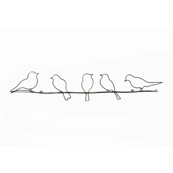 Kovová dekorace Ptáci na drátě 41-221, Birds On A Wire , Wall Art, Graham Brown