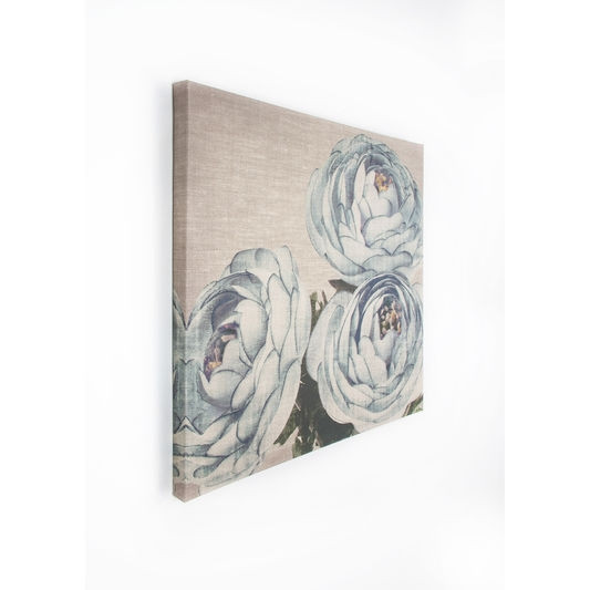 Bezrámový obraz Pivoňky, Teal Floral Trio 41-714, Wall Art, Graham Brown