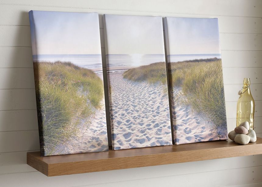 3-dílný obraz Cesta na pláž 40-891, Beach Walk , Wall Art, Graham Brown