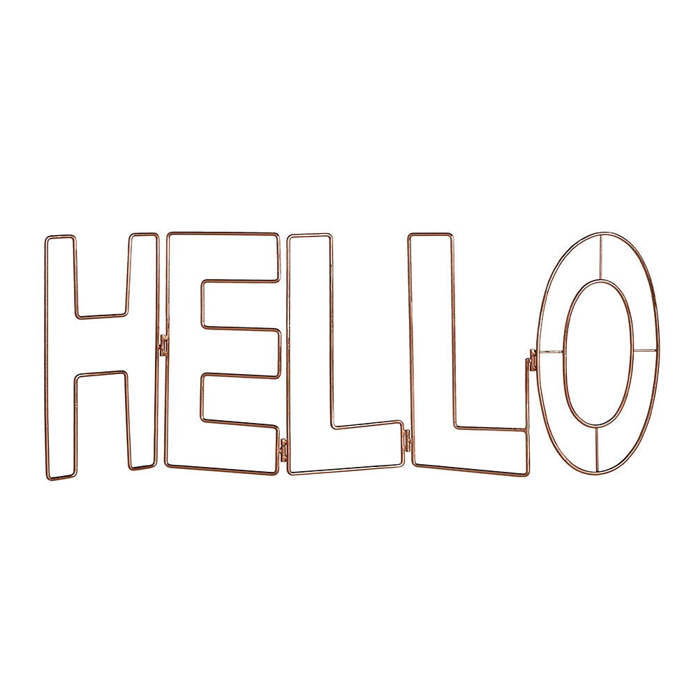 Kovová dekorace Rose Gold Hello 104029, Wall Art, Graham Brown