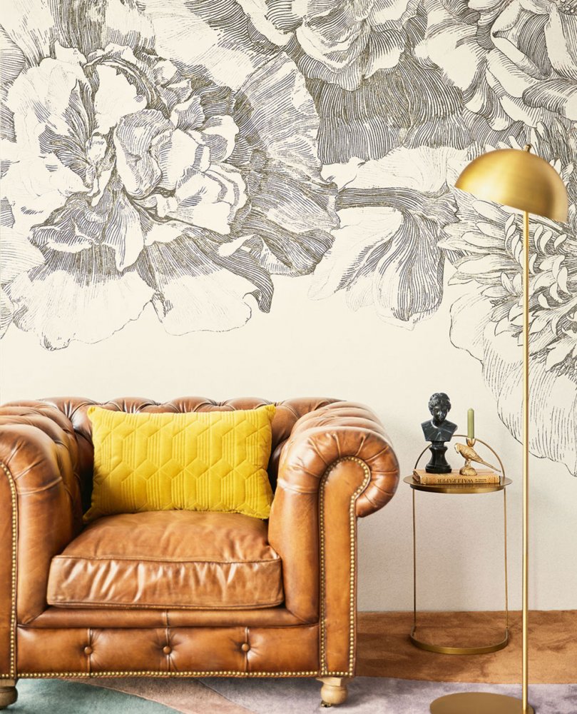 Vliesová obrazová tapeta Květiny 307404, 280 x 280 cm, Museum, Eijffinger